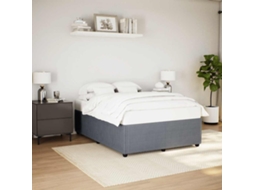 Estrutura de cama sem colchão 140x200 cm veludo cinzento-escuro