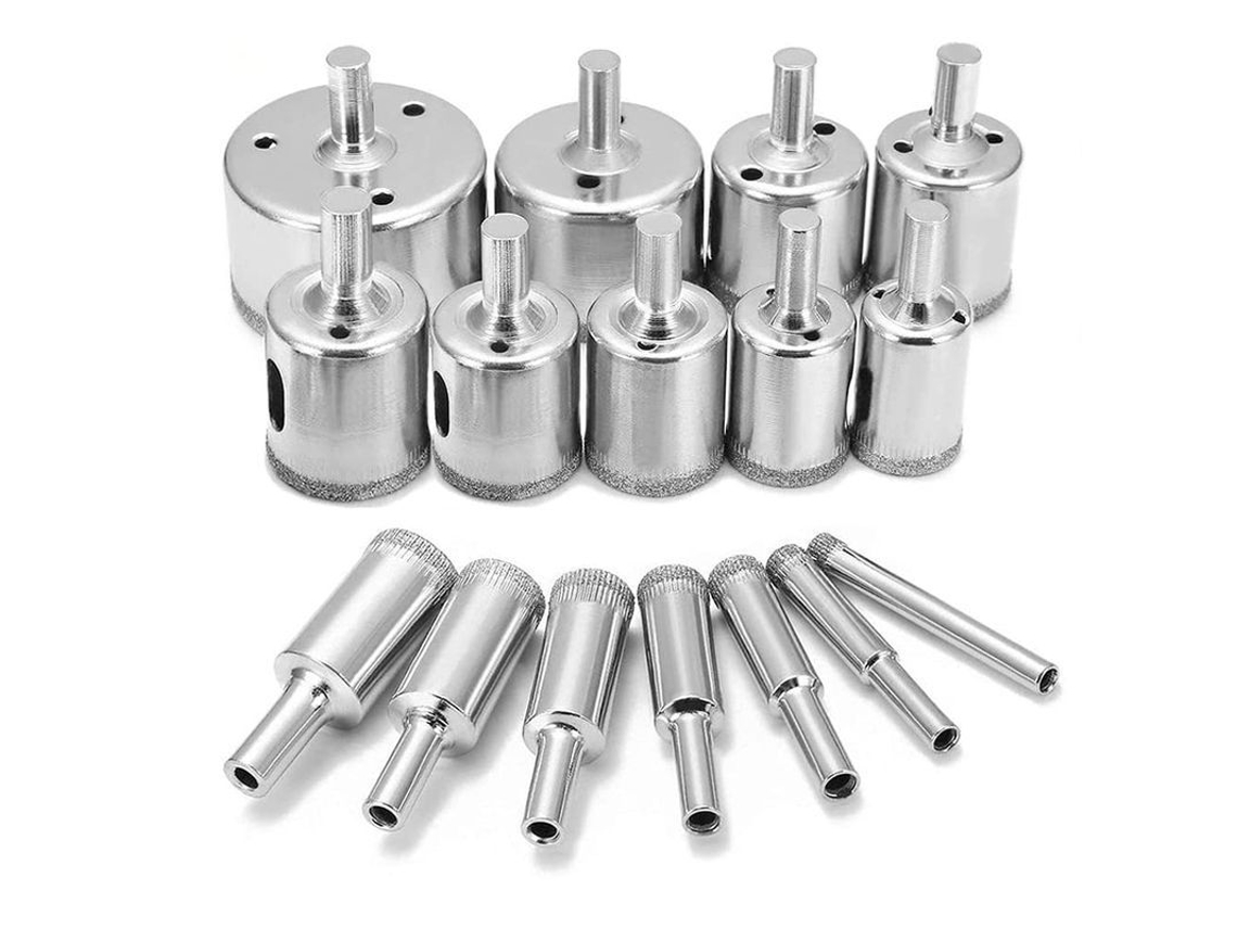 Broca de Diamante 6.50mm para Vidro, Cerâmica, Mosaico, Mármore 16 Peças para Furadeira Elétrica S/MARCA