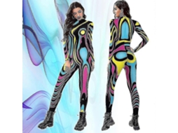 Novas Meias Calças De Uma Peça Com Padrão Geométrico Para Fantasias De Cosplay De Halloween Olysi Shop
