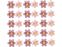 50 Peças de Tachinhas Decorativas em Formato de Flor, Alfinetes de Parede Criativos, Alfinetes de Cortiça Plana para