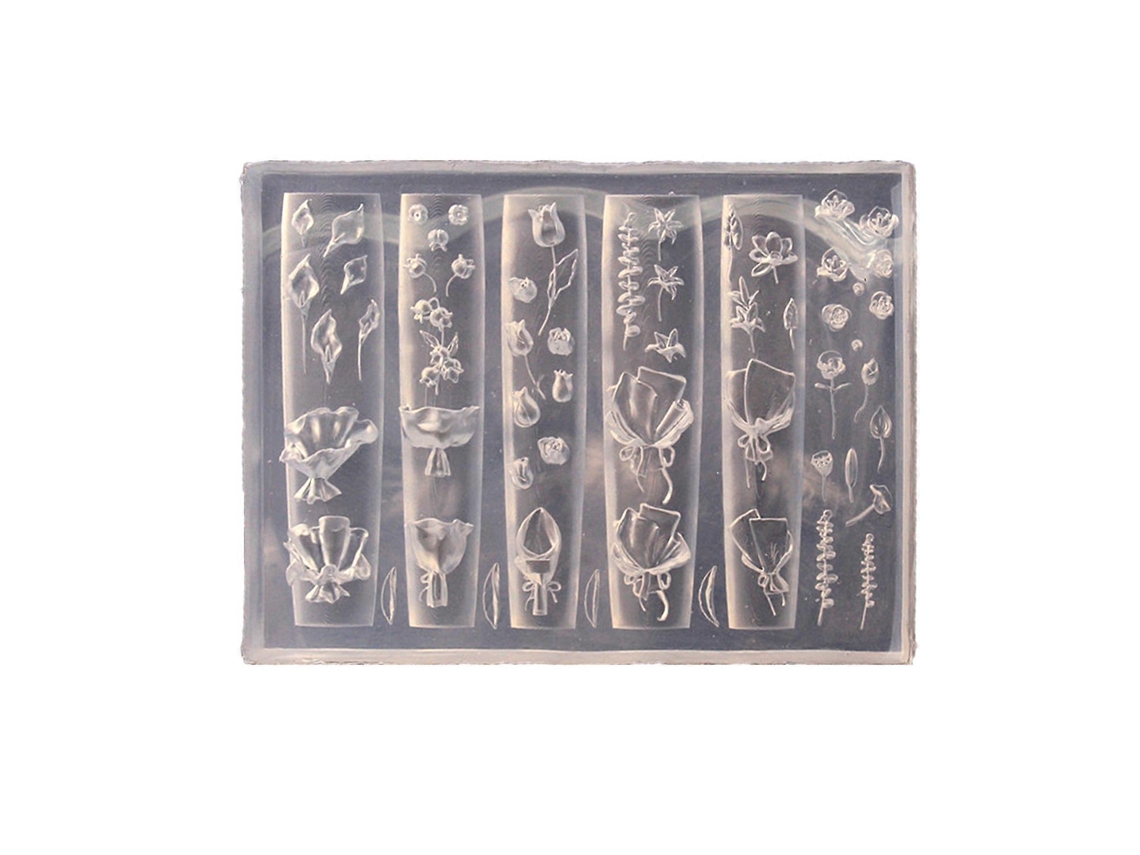 Molde De Silicone Resistente Para Relevo De Unhas, Flores De Rosas 3d, Para Projetos Criativos De Fundição De Resina E Decoração De Unhas Hengrongshen