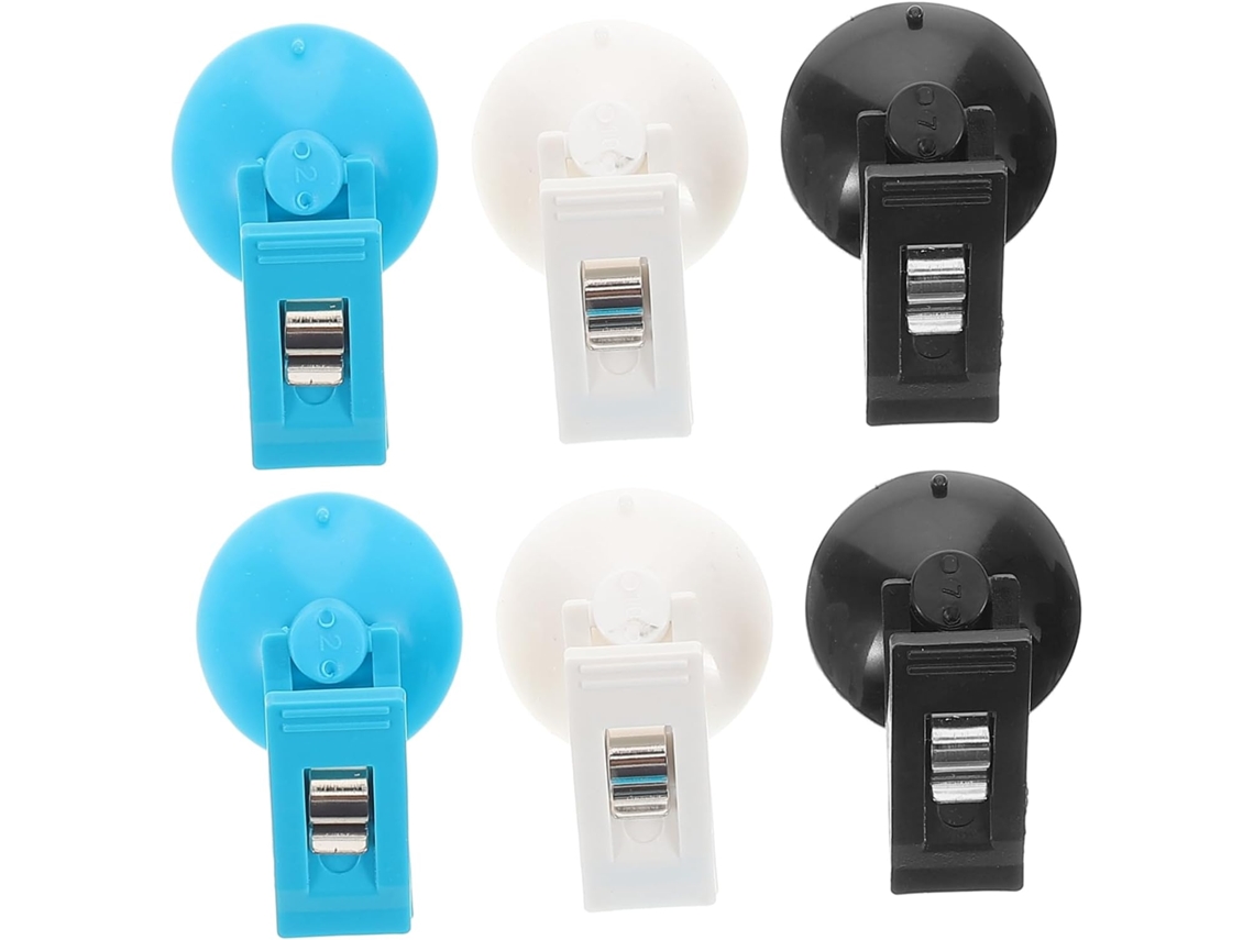 Porta-cartões Para Carro, Conjunto De 6 Peças, Abs Branco, Com Ventosas.