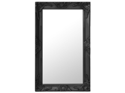 Espelho de Parede Estilo Barroco 50X80 Cm Preto Decoração