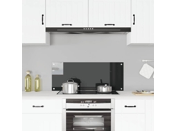 Vidaxl Painel Anti-salpicos De Cozinha 100x40 Cm Vidro Temperado Preto