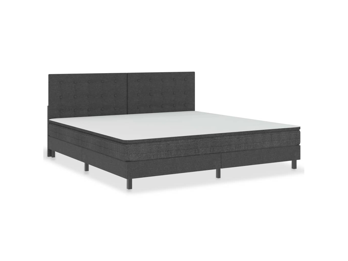 Box Spring Bed, Box Spring Beds Vidaxl Cinzeto Tecido (200 X 200 Cm)