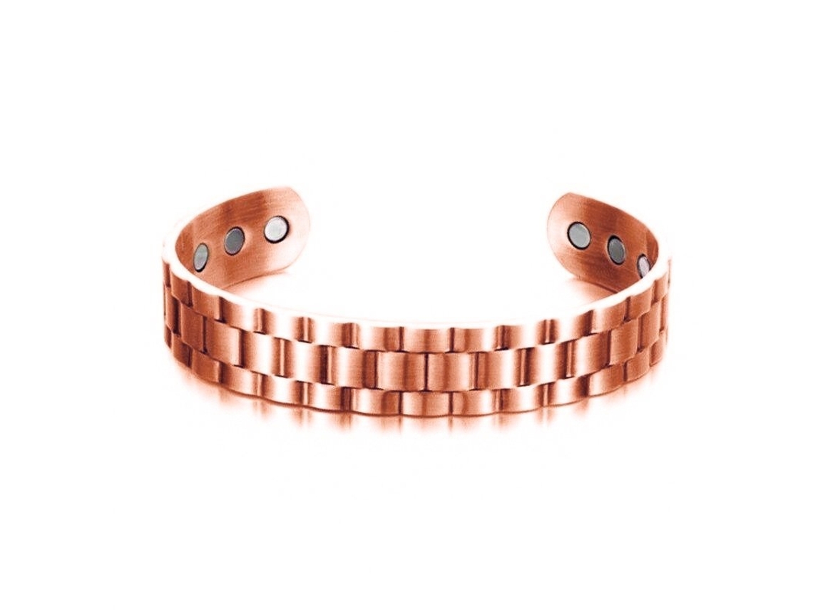 Pulseira De Cobre, Bracelete De Terapia Magnética Com Abertura Ajustável (ouro Rosa) Spqment