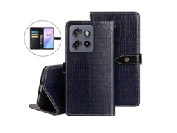 Capa Para Celular Idewei Em Couro Com Textura De Crocodilo Para Motorola Edge 50 Neo