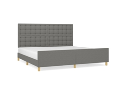 Bed Frame With Headboard, Bed Frames With Headboards Vidaxl Cinzeto Tecido (200 X 200 Cm)
