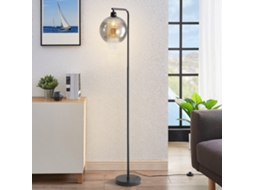 Nettlife Candeeiro De Pé Para Interior 1 Chama E27 Cinza Fumaça Grande De Cristal Para Sofá De Escritório, Em Vidro E Cristal, Uso Doméstico