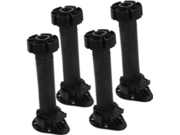 Conjunto De 4 Pés Ajustáveis Para Móveis Cozinha E Banheiro, Pés De Plástico Com Altura Ajustável 150a 170mm, Pés De