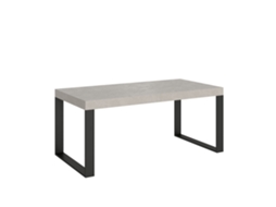 Mesa Extensível 200/460x90 Cm Tecno Premium Cashmere Pés Antracite Itamoby