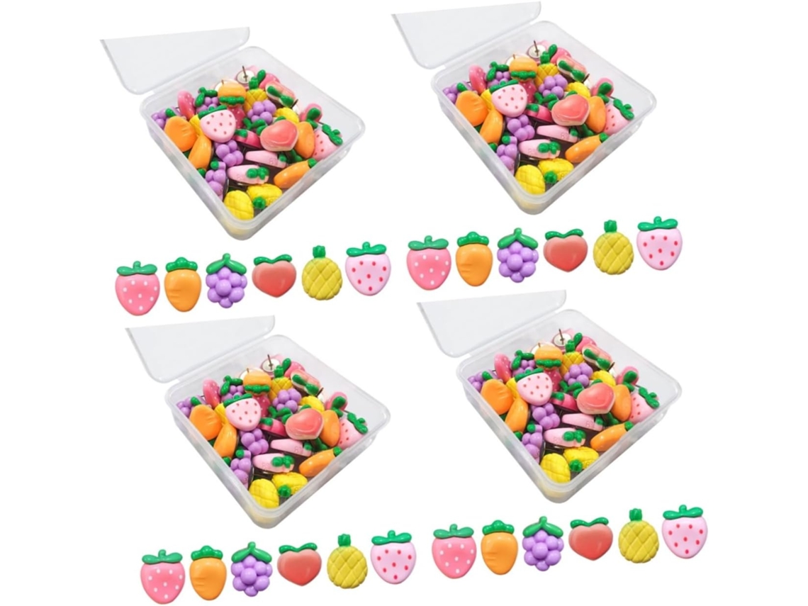 Alfinetes De Parede Com Tema Frutas, Fofos Para Mapas Viagem, Em Liga