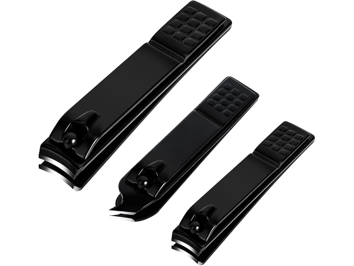 Lurelia Kit De Manicure E Pedicure, Em Aço Inoxidável, Para Unhas Grossas, Para Idosos, Com Cabeça Giratória 360°, Ergonómico, Para Cuidados Pessoais