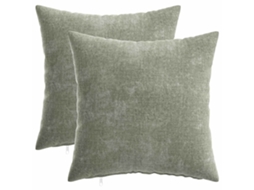 Vidaxl Capa Almofada 2 Unid. Heerlen Verde 40 X 40 Cm Tecido Chenille