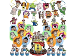Toy Story Buzz Lightyear Woody Decoração De Festa Infantil Banner Balões Topo De Bolo/muffin Pendurado Redemoinhos Conjunto De Acessórios -nmaovd