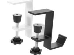 Conjunto De 2 Ganchos Mesa Sem Furos, Design Simples, Fixação Por Clipe, Preto E Branco, Multifuncionais Para Pendurar