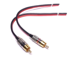 Adaptador Cabos Alto Falante Para Plugs Rca, 2 Canais (1 Pé)