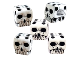 Dados Halloween Esqueleto Branco LAXISCREED