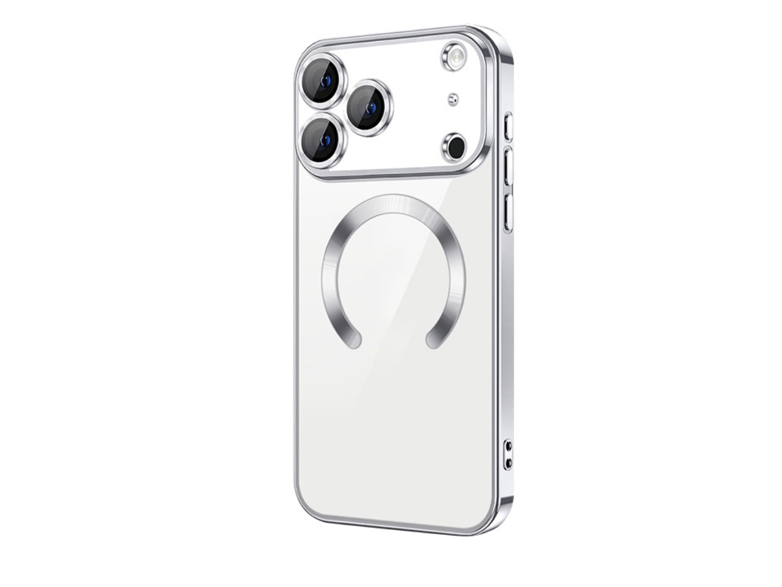 Capa Para Iphone 17 Pro - Capa Metálica Com Compatibilidade Magnética, Design Fino - Prateada