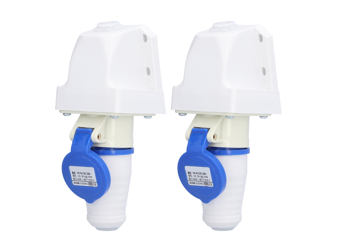 Laxiscreed Tomada Industrial 3 Pinos Circulares Para 220-250v 16a, Resistente E Segura