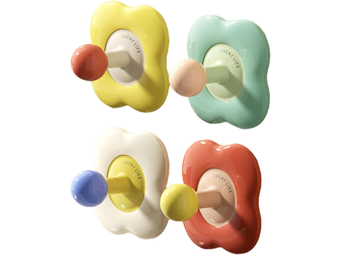 Ganchos Criativos Em Formato De Flor Com Fixação Automática Na Parede Para Organização Banheiro E Cozinha, Práticos Para