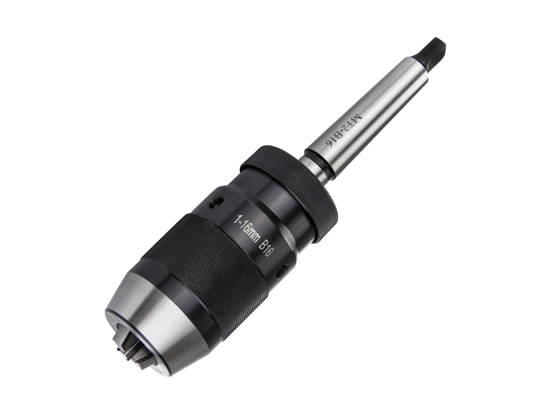 Mandril De Furadeira Sem Chave Autoapertável De Aço B16 1-16mm + Arbor Mt2-b16 Para Parafuso Mk2