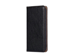 Capa De Couro Sintético Pu + Tpu Com Acabamento Brilhante, Cor Sólida, Fecho Magnético Horizontal, Suporte, Compartimento Para Cartões E Carteira Para