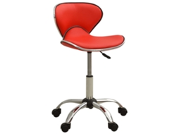 Vidaxl Cadeira De Escritório Couro Artificial Vermelho