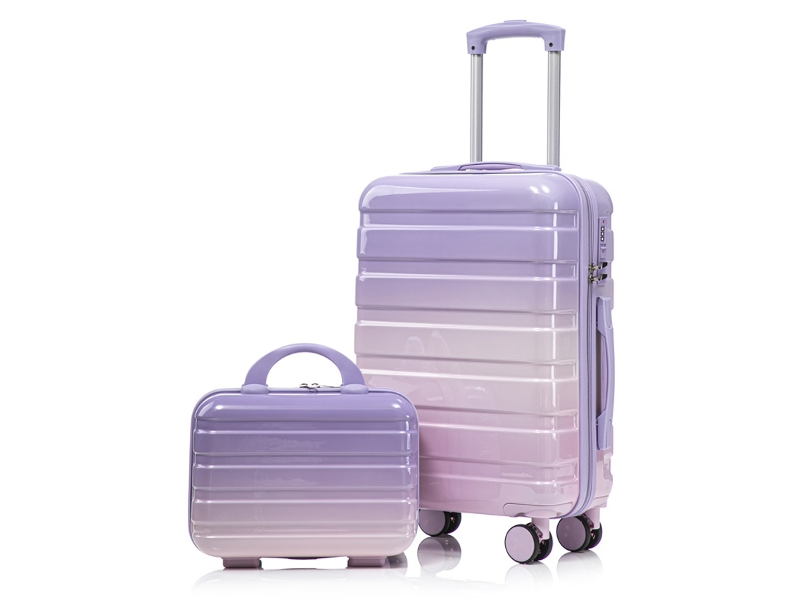 Estojo Pc 14/20 Fechadura Combinação Nécessaire Roxa VELTRIX
