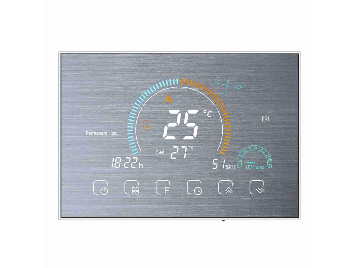 Termóstato Inteligente Programável Laxiscreed Wi-fi Para Controle De Temperatura 95-240v, Com Múltiplos Períodos