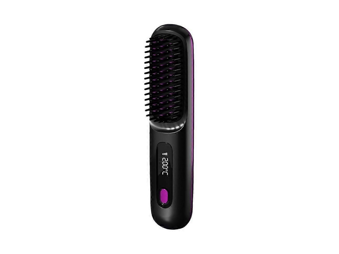 Escova Alisadora De Cabelo Sem Fio Com 3 Temperaturas E Display Lcd