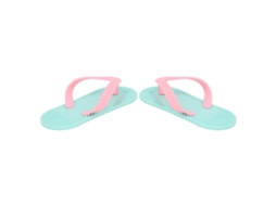 Primerox 2pcs Chupete de Dentes em Forma de Chinelo Silicone para Bebê Alivia Dor Gengival Ciano