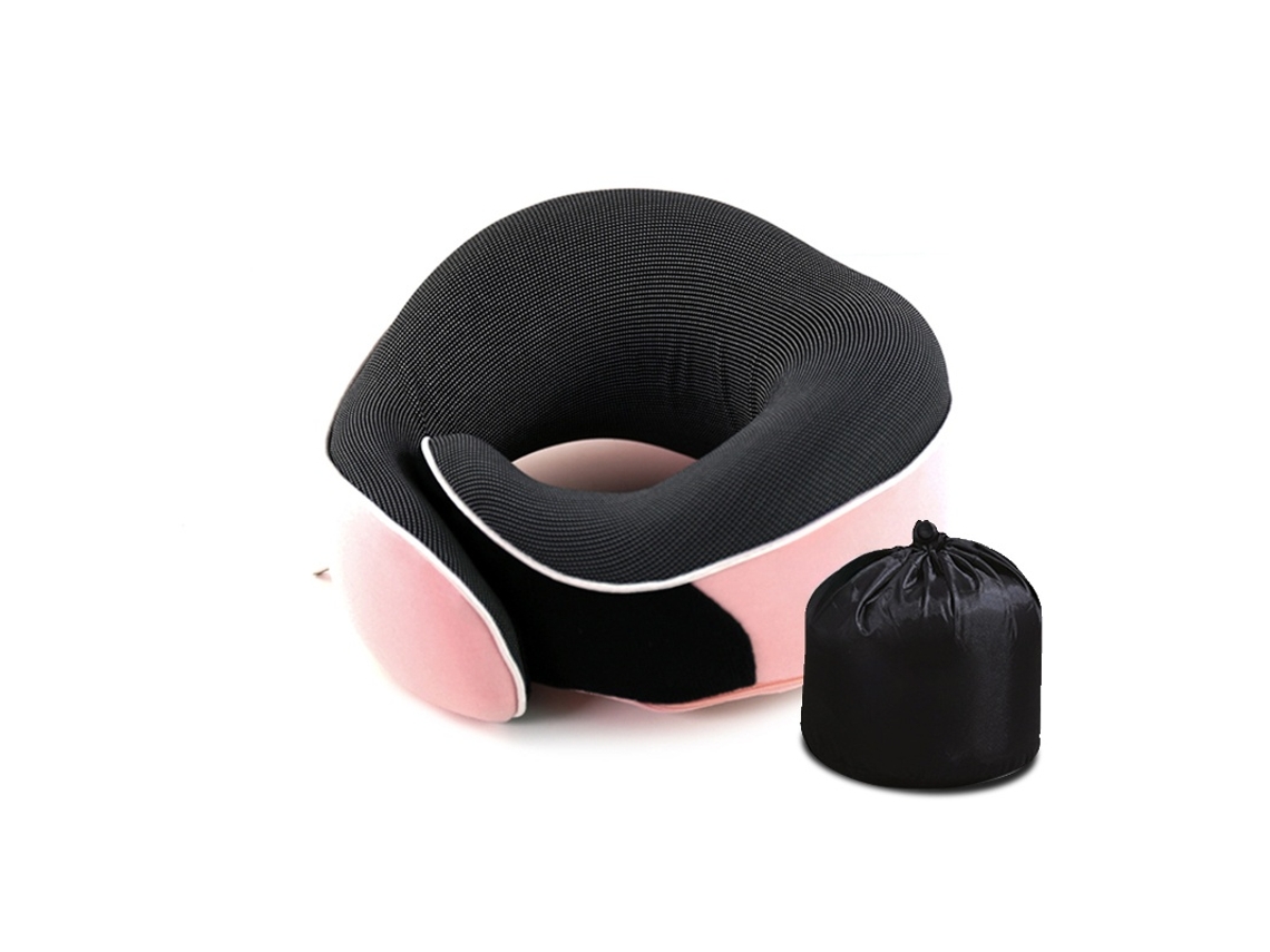 Almofada De Pescoço Para Viagem, 45 Cm, Ajustável, Rosa Elysve