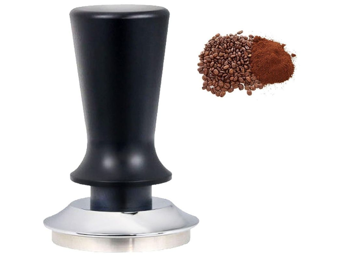 Prensa De Café Com Mola Base Plana De Aço Inoxidável, Cabo Ajustável De Alumínio Para Espresso