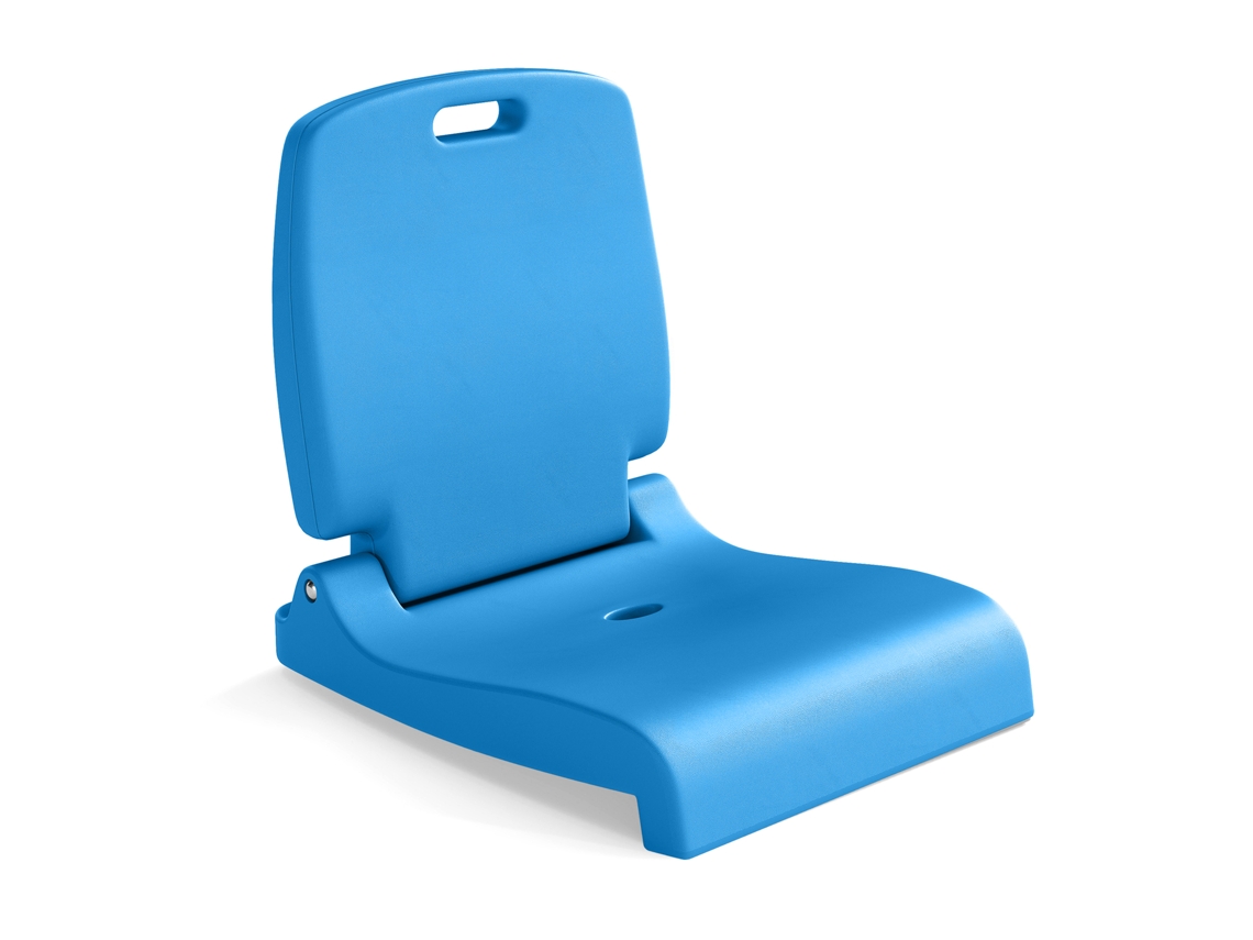 Cadeira de Praia Dobrável COSTWAY Leve (plástico Azul)