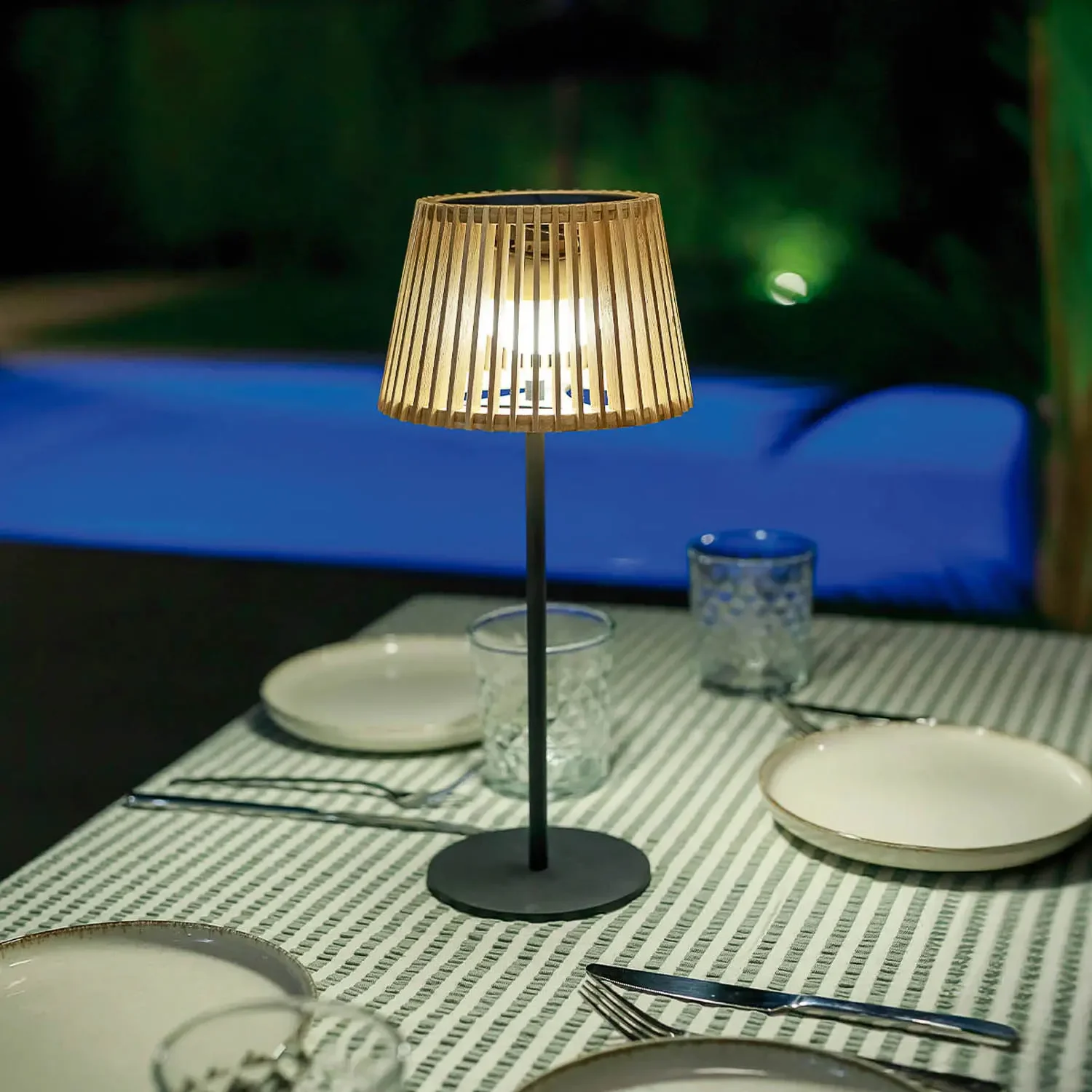 Candeeiro De Mesa Solar Ip54 Okinawa Lúzete