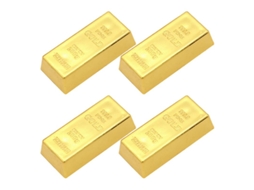 4 Unidades De Barras De Ouro De Plástico De Simulação Allinless