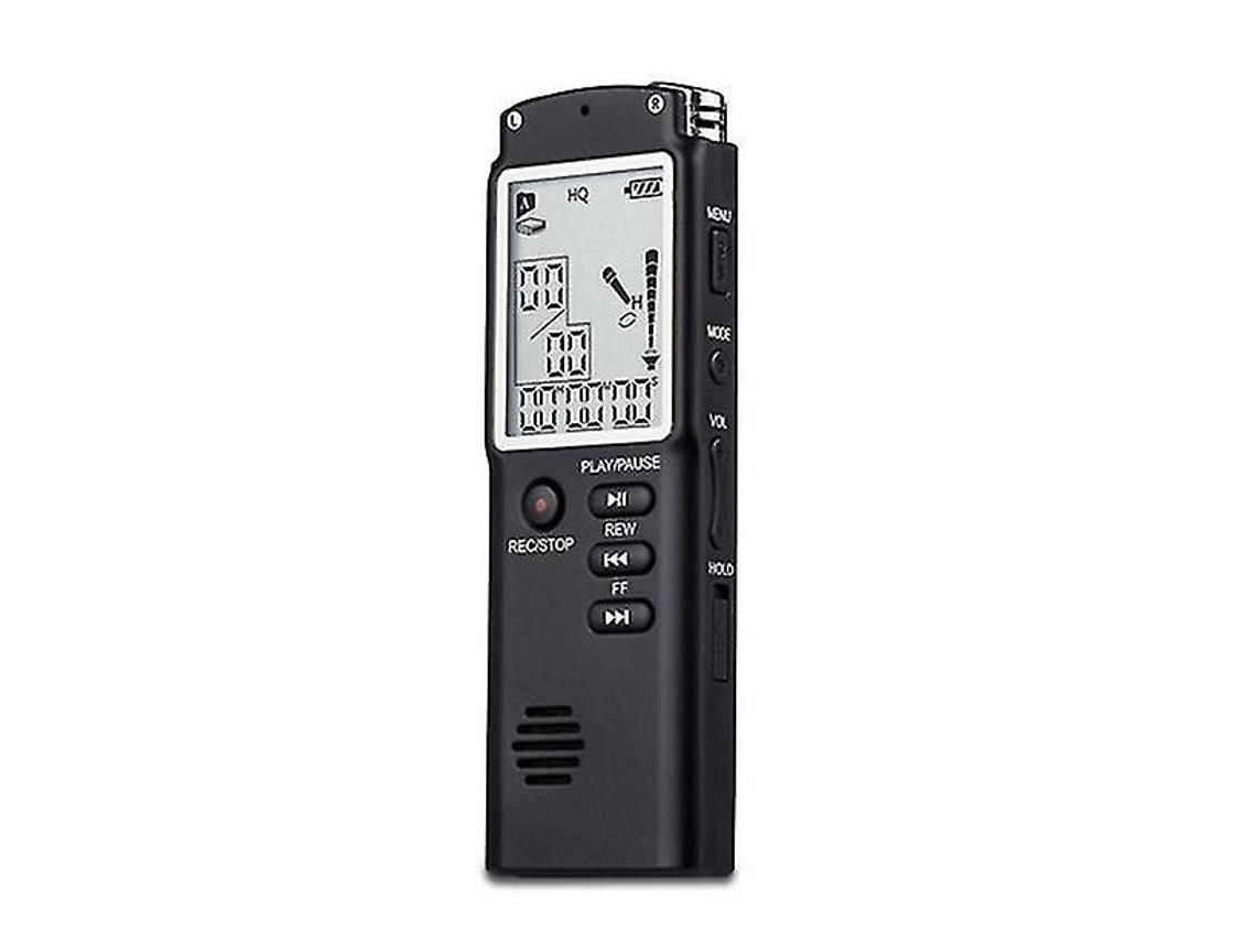 Mini Gravador Ativado Por Voz Com Mp3 Player, Com Longa Duração De Gravação, Adequado Para Palestras, Conferências E Entrevistas 8gb Yizhood (preto)