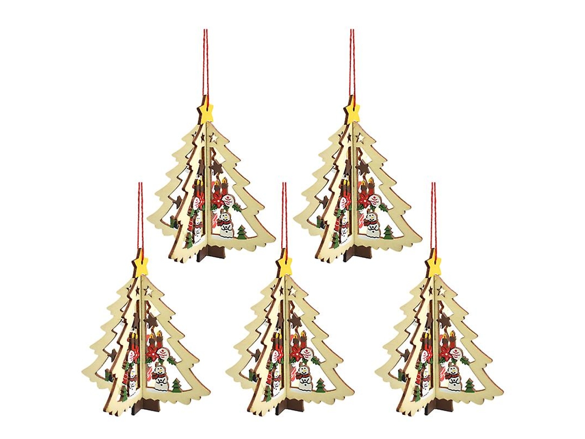 5Pcs Pingentes de Natal ALLINLESS