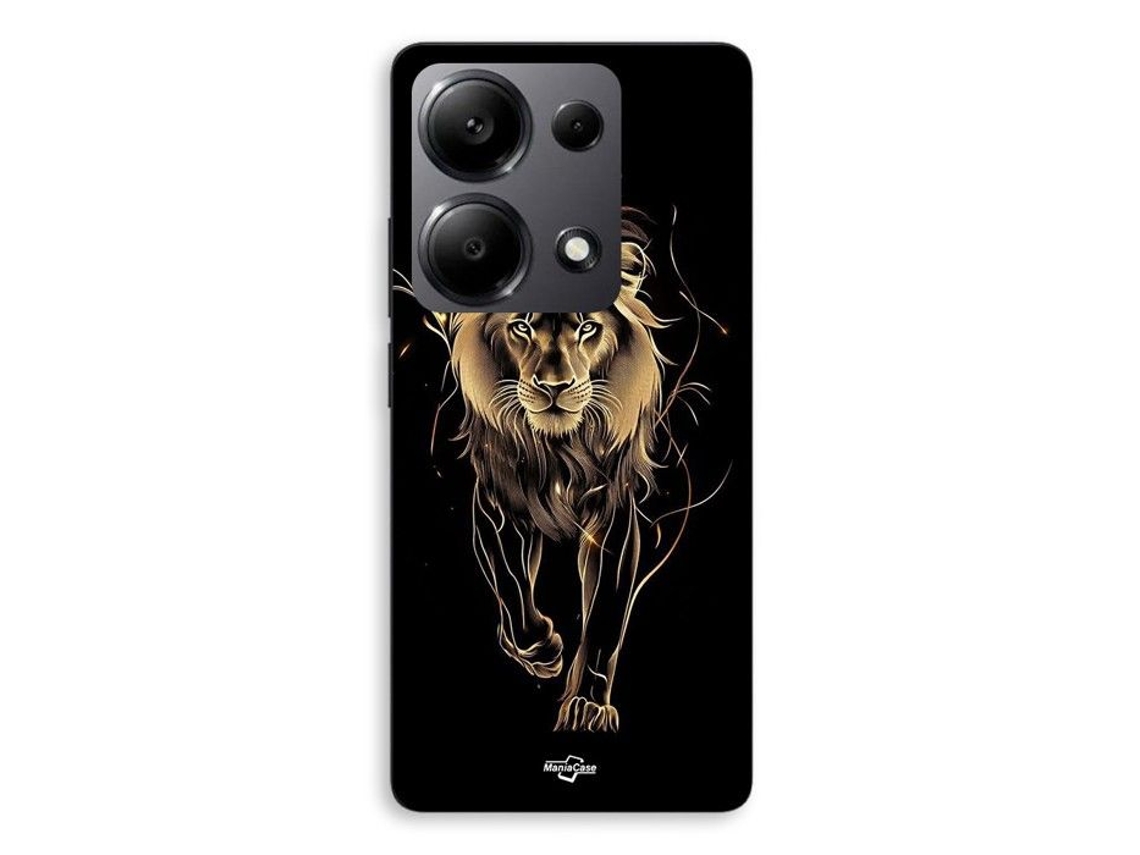 Capa Para Xiaomi Redmi Note 13 Pro 4g, Silicone, Macia, Leão Caminha Pela Alma