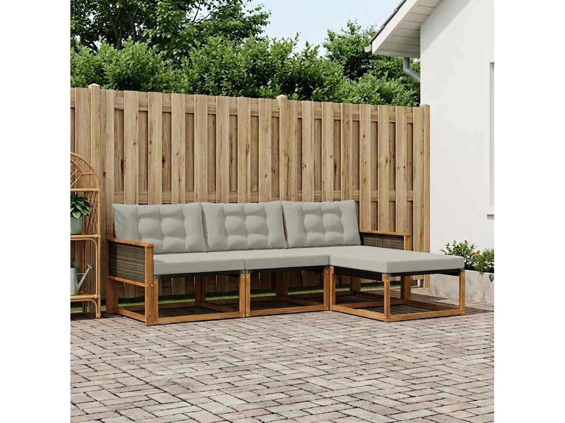 Vidaxl Conjunto De Sofás Para Exterior 4 Unid.