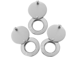 Conjunto De 3 Peças Com Tampa E Cor Para Olho Mágico Prateado, Acabame