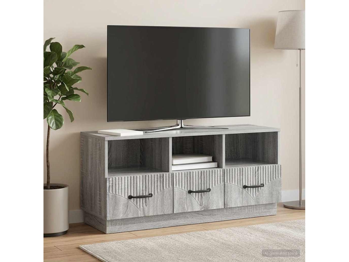 Vidaxl Gabinete Para Tv Com Gaveta Sonoma Cinzento 102 X 34,5 X 47 Cm
