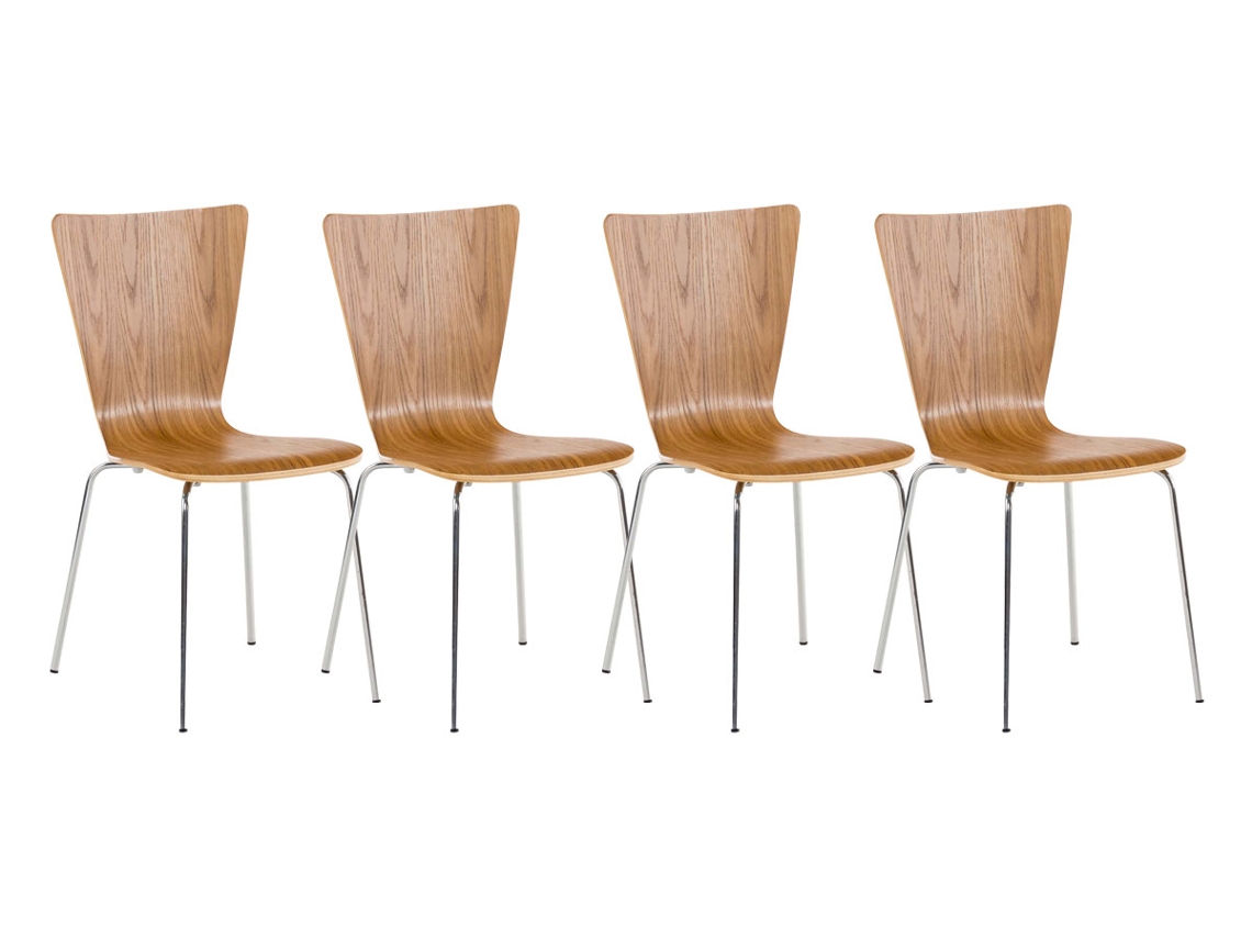 Conjunto de 4 cadeiras para visitantes Aaron carvalho CLP