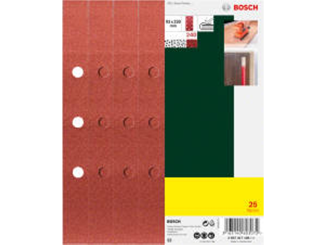 Conjunto de 25 Folhas de Lixa BOSCH 2607017108