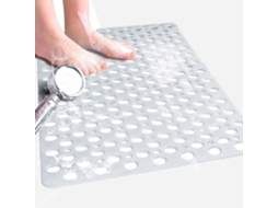 Tapete De Banheiro Quadrado Antiderrapante 43x75cm Lavável À Máquina Branco
