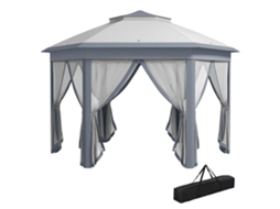 Gazebo, Proteção Uv, Redes Mosquiteiras, Cinza Claro