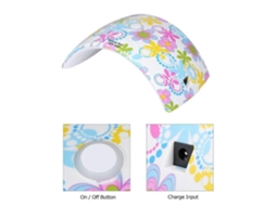 36w Led Uv Nail Lamp Gel Dryer Fingernail Toenail Curing White Light Flower Pattern Art Painting To Ol Optional Us/eu/uk/au Plug GOKOCO