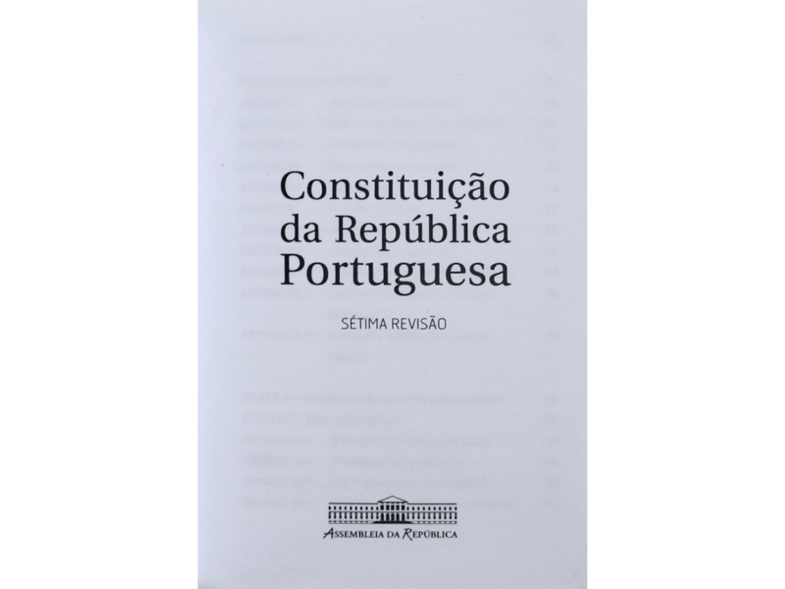 Livro CONSTITUIÇÃO DA REPÚBLICA PORTUGUESA, SÉTIMA REVISÃO. de Vários (Português)