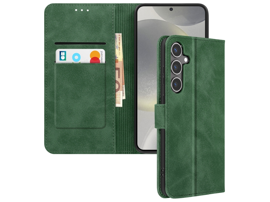 Capa Fólio Para Samsung Yemaesre Pele Verde